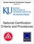 National Certification Criteria and Procedures