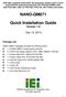 NANO-QM871. Quick Installation Guide Version 1.0