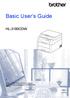Basic User s Guide HL-3180CDW. In USA: Visit the Brother Solutions Center at solutions.brother.com/manuals to download other manuals.