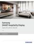 Samsung SMART Hospitality Display Specification Book HD460 ARGENTINA