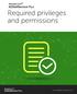 Required privileges and permissions