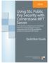 Using SSL Public Key Security with Cornerstone MFT Server