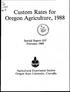 Custom Rates for Oregon Agriculture, 1988