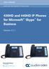 430HD and 440HD IP Phones for Microsoft Skype for Business