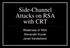 Side-Channel Attacks on RSA with CRT. Weakness of RSA Alexander Kozak Jared Vanderbeck