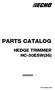 PARTS CATALOG HEDGE TRIMMER HC-30ESW(36)