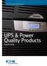 Powerware Series Product Catalogue. UPS & Power Quality Products. South Asia