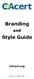 Branding. Style Guide