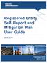Registered Entity Self-Report and Mitigation Plan User Guide