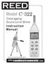 C-322. Model. Instruction Manual. Datalogging Sound Level Meter. reedinstruments. www. com. Tripod sold separately (Model BS-6)
