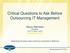 Critical Questions to Ask Before Outsourcing IT Management