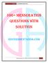 100+ Mensuration Questions With Solution