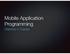 Mobile Application Programming. Objective-C Classes