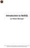 Introduction to NoSQL by William McKnight