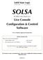 SOLSA. Live Console Configuration & Control Software. V Software Update and Install Notes. Website Download Only