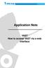 Application Note. VAST How to access VAST via a web interface