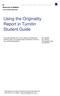 Using the Originality Report in Turnitin Student Guide