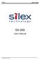 User s Guide SX-200. User s Manual. Document # Rev. A 1
