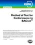 Method of Test for Conformance to BACnet