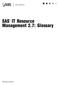 SAS. IT Resource Management 2.7: Glossary