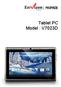 Tablet PC Model : V7023D