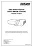 Data Video Projector User s Manual (Concise)