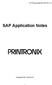 SAP Application Notes