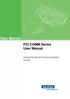 User Manual PCI COMM Series User Manual. Industrial Serial Communication Cards