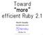 Toward more efficient Ruby 2.1