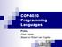 COP4020 Programming Languages. Prolog Chris Lacher Based on Robert van Engelen