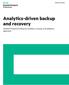 Business white paper Analytics-driven backup and recovery