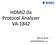 HDMI2.0a Protocol Analyzer VA March 2016 ASTRODESIGN, Inc.