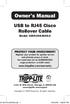 Owner s Manual. USB to RJ45 Cisco Rollover Cable. Model: U RJ45-X PROTECT YOUR INVESTMENT!