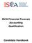 ISCA Financial Forensic Accounting Qualification. Candidate Handbook