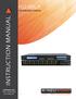 HD-88LA. 8x8 HDMI Matrix Switcher INSTRUCTION MANUAL. A-NeuVideo.com Frisco, Texas (317) V2.1 AUDIO / VIDEO MANUFACTURER