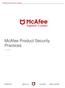 McAfee Product Security Practices