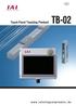 Touch Panel Teaching Pendant TB-02.