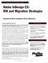 Adobe InDesign CS: ROI and Migration Strategies. Analyzing the ROI of switching to Adobe InDesign CS