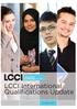 LCCI International Qualifications Update