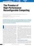 In the past few years, high-performance computing. The Promise of High-Performance Reconfigurable Computing