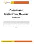 DASHBOARD INSTRUCTION MANUAL FOR BUYERS