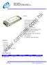 RoHS compliant 40Gb/s QSFP+ SR4 Optical Transceiver 40GBASE-SR4, up to 100m MM Fiber Link. Features