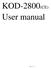 KOD-2800(CE) User manual