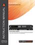 INSTRUCTION MANUAL HD-44G. 4x4 HDMI MATRIX SWITCHER IMPORTANT WARRANTY INFORMATION. A-NeuVideo.com Frisco, Texas (469)