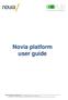 Novia platform user guide