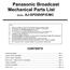 Panasonic Broadcast Mechanical Parts List