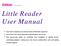 Little Reader User Manual