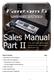 Sales Manual Part II