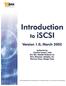 Introduction to iscsi