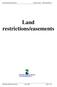 Land restrictions/easements